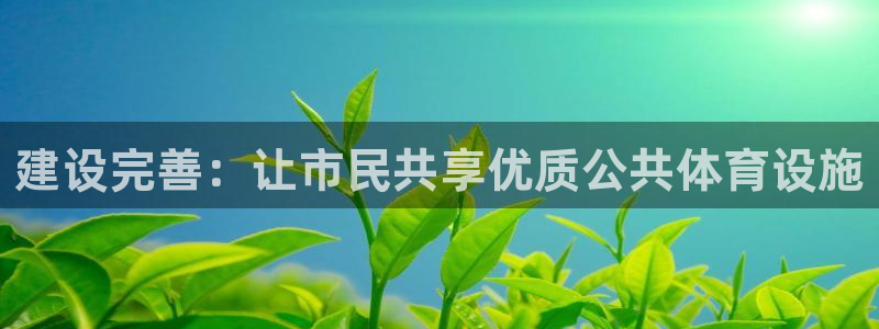 意昂体育4招商：建设完善：让市民共享优质公共体育设施